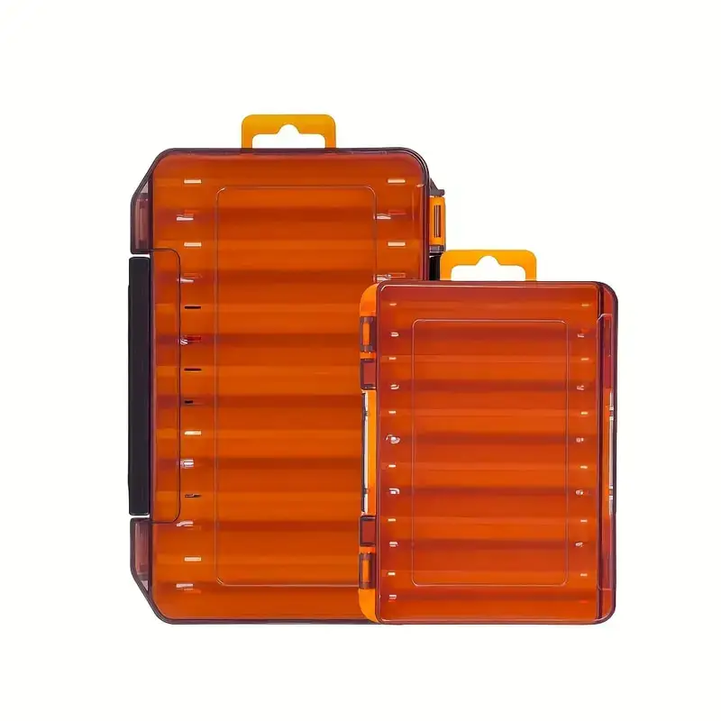 New Double-Sided Fishing Tackle Box Organizer, Large and Small, Fishing Accessories Storage Case for Lures, Hooks, Lure Tools