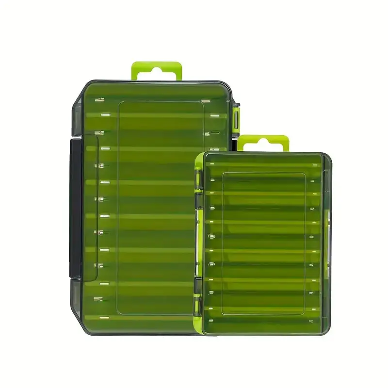 New Double-Sided Fishing Tackle Box Organizer, Large and Small, Fishing Accessories Storage Case for Lures, Hooks, Lure Tools