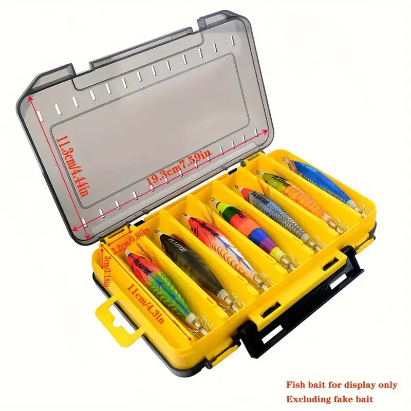 New Double-Sided Fishing Tackle Box Organizer, Large and Small, Fishing Accessories Storage Case for Lures, Hooks, Lure Tools