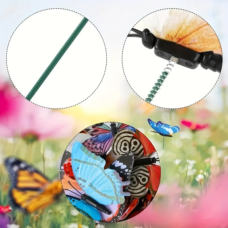 ,24pcs Glow In The Dark Luminous Butterfly Stakes - Perfect For Outdoor Garden Lawn Decoration!