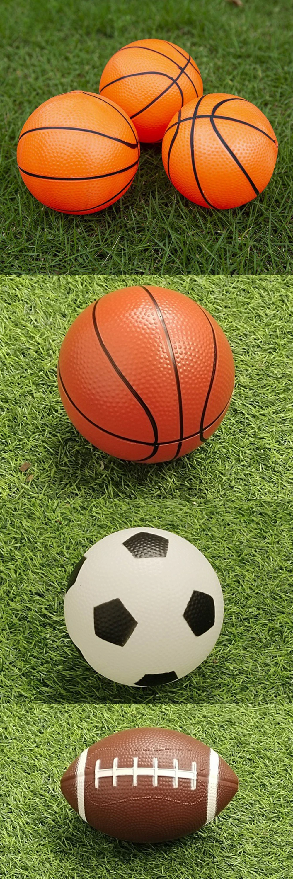 1/2/3PCS Balls Football Basketball Rugby Elastic Inflation Mini Balls Colorful Sports Outdoor Games Supplies Party Souvenirs ZYF