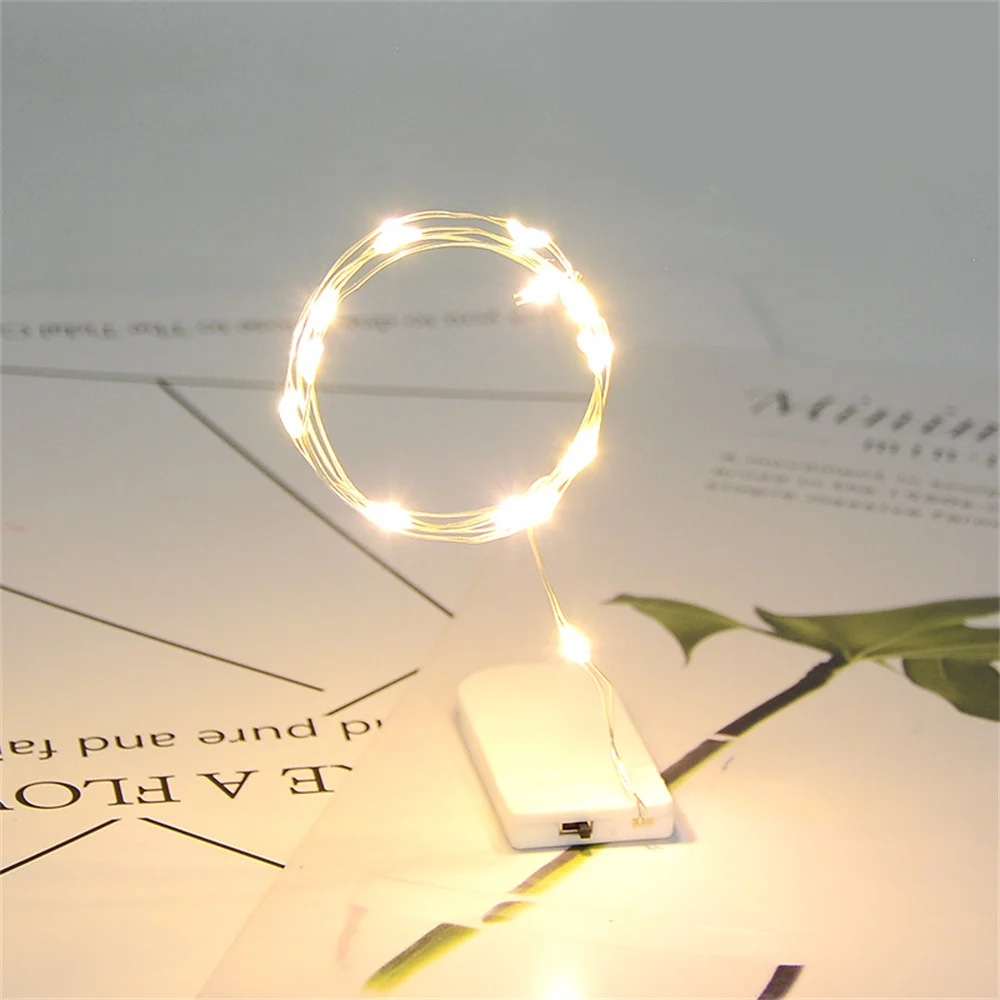 2M 20LED Battery Operated Fairy Lights Mini Copper Wire Firefly String Lights for Indoor Outdoor Wedding