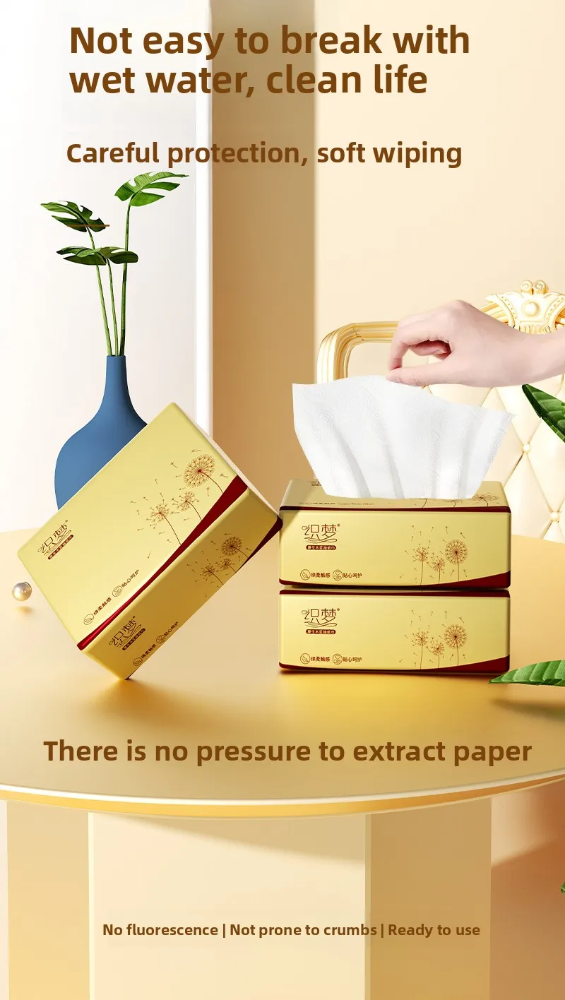 10-40 Small Packs Of Wood Pulp Paper, 4 Layers Thick, 160 Sheets/pack, 40 Packs/pack, Napkins, Tissue Paper, Toilet Paper