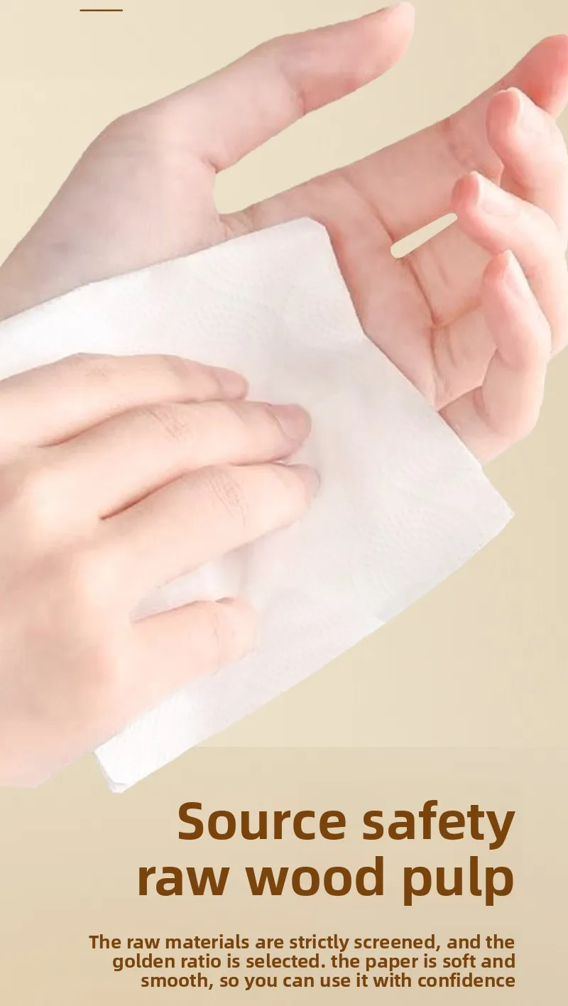 10-40 Small Packs Of Wood Pulp Paper, 4 Layers Thick, 160 Sheets/pack, 40 Packs/pack, Napkins, Tissue Paper, Toilet Paper