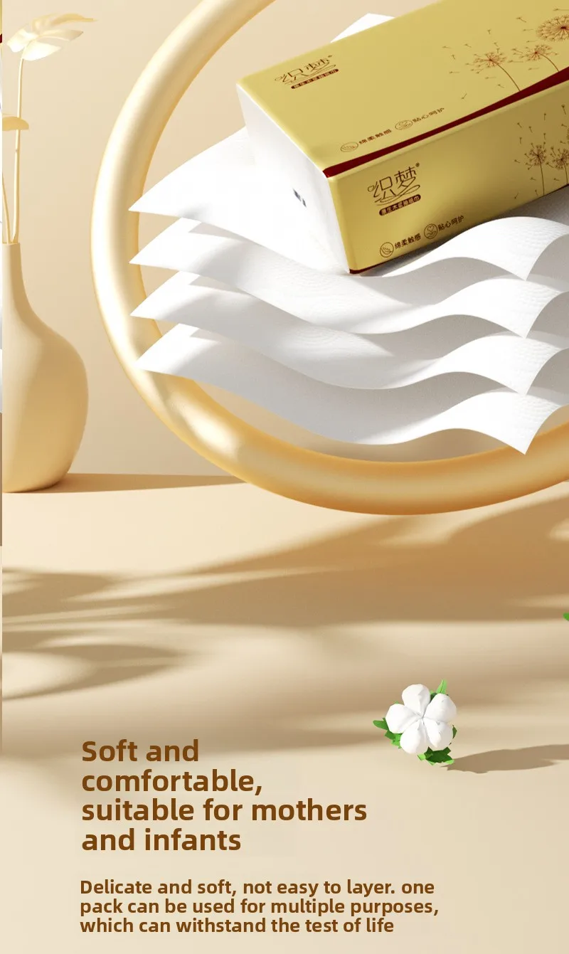 10-40 Small Packs Of Wood Pulp Paper, 4 Layers Thick, 160 Sheets/pack, 40 Packs/pack, Napkins, Tissue Paper, Toilet Paper
