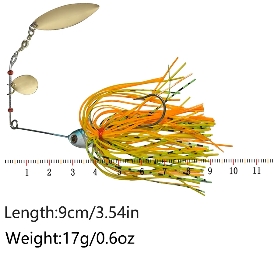 4pcs Swivel Fish Hard Bait Fishing Lures Sinking 17g Spinner Spoon Artificial Baits Metal Sequins Spinnerbait Wobblers For Pike