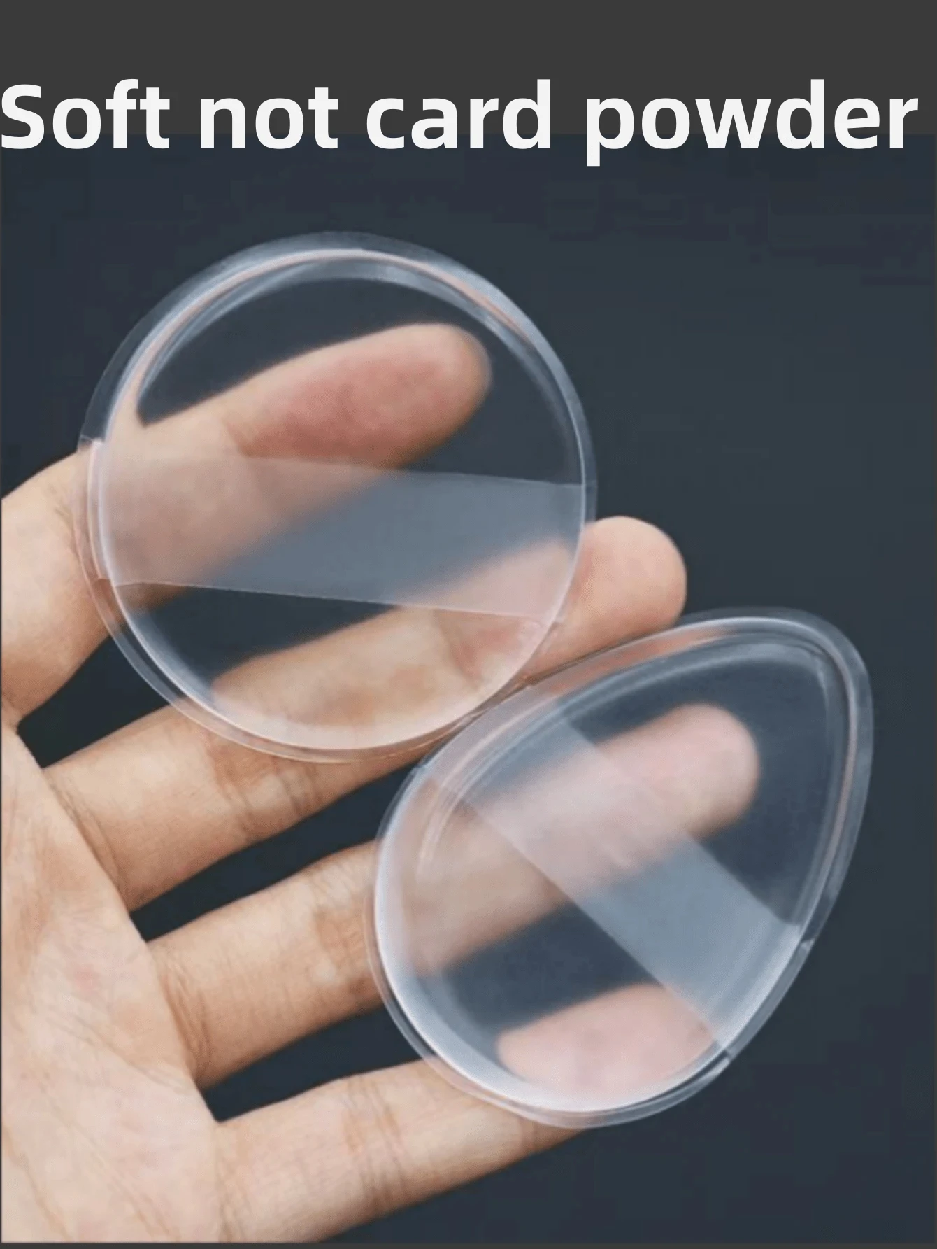 1/2Pcs Silicone Makeup Sponge, Water-Based Crystal Jelly BB Cushion Puff, Transparent Makeup Foundation Sponge, Non-Absorbing