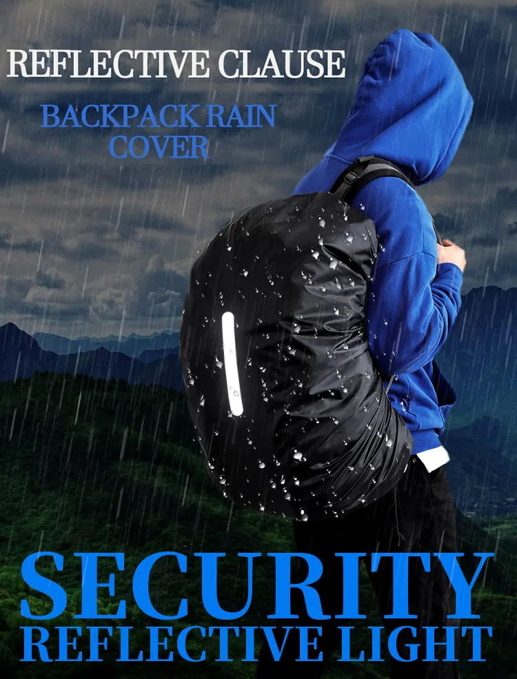 New Waterproof Backpack Cover Ravel Safety Outdoor Backpack Cover Waterproof Rain Cap Cover YJ04