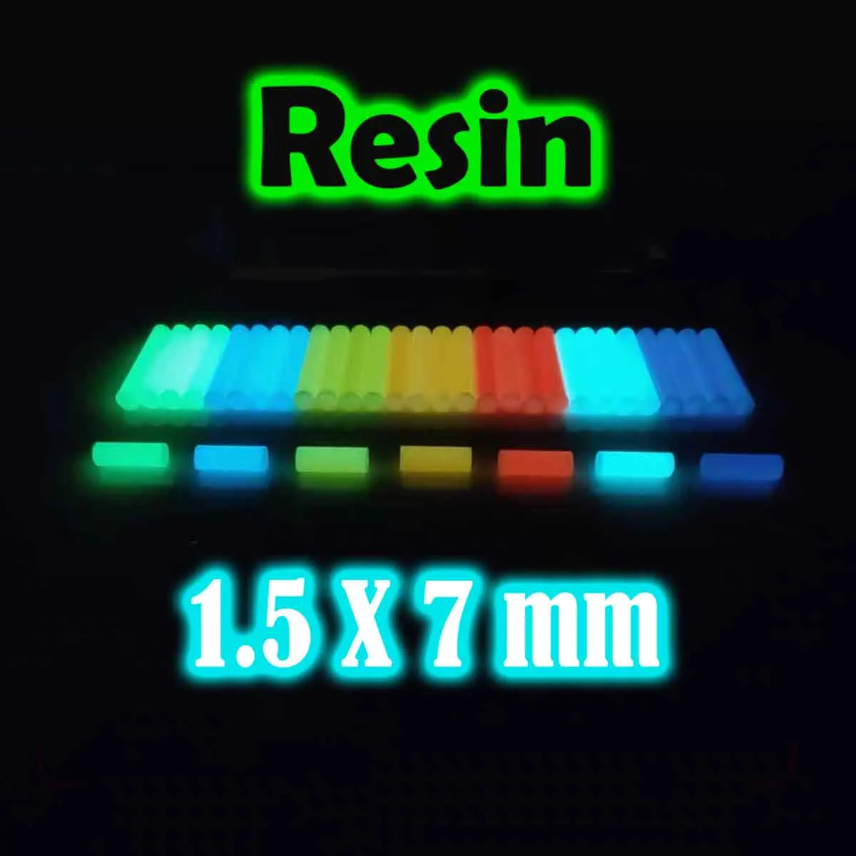 High-brightness Resin Luminous Rod 1.5*7mm Fingertip Gyroscope Accessory Knife Umbrella Rope Decoration  long-lasting luminous