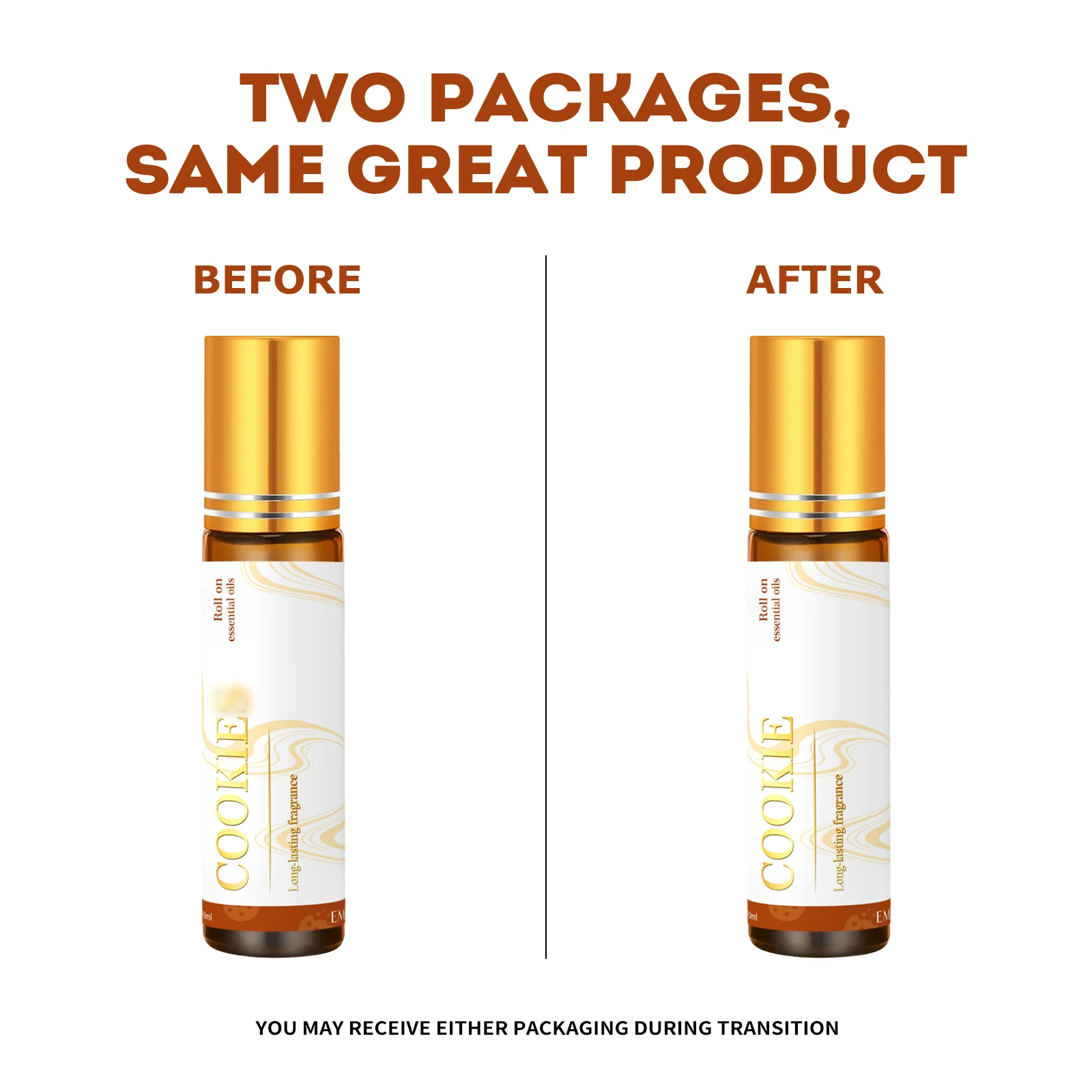 2PC/1PC Cookie Coffee Fragrance Oils Roller 10ml Car Diffusers Oil For Comfort & Humidifier Sweet Baked Scent Gifts
