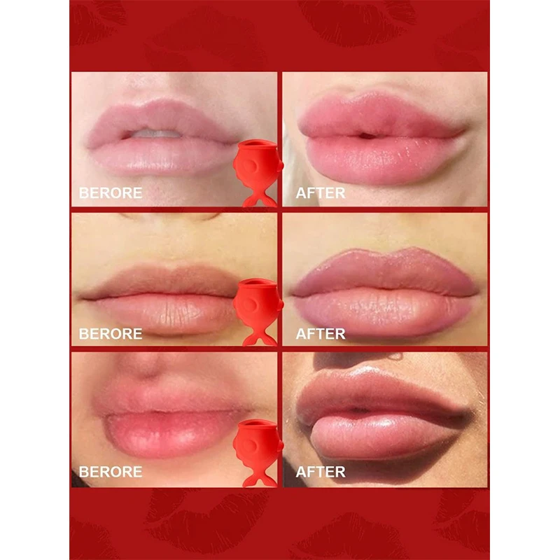 Silicone Lip Pump,Lip Enlarger Make Lips Sexy Bigger Thicker,Lips Care Beauty Lip Mouth Tools Lasting Glossy Lip Plumper