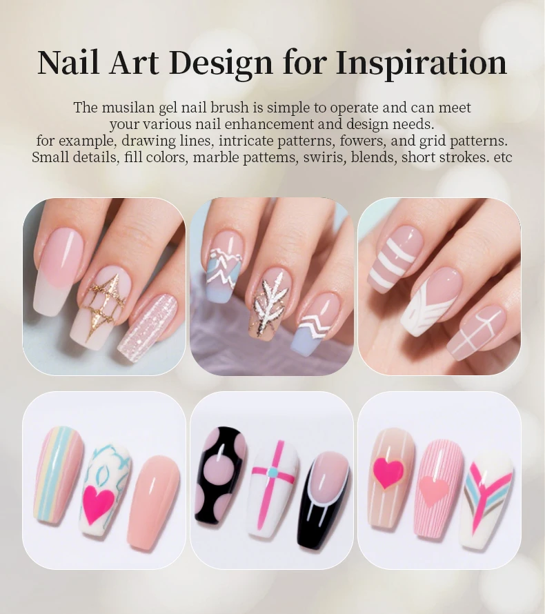 RSNAIL Nail Art Brush Set Vintage Checker Brush Ultra-Fine Drawing Painting Brushes Nail Art Kit with Y2K Style Manicure Tools