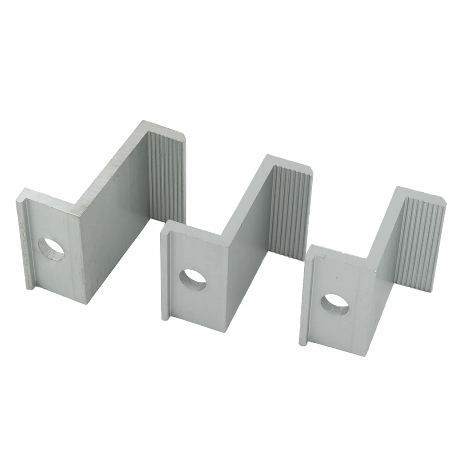 10Pcs Solar Photovoltaic Brackets Aluminum-Alloy Clamp For Solar Module Solar Panel Racking Mounts Accessories PV End Clamps