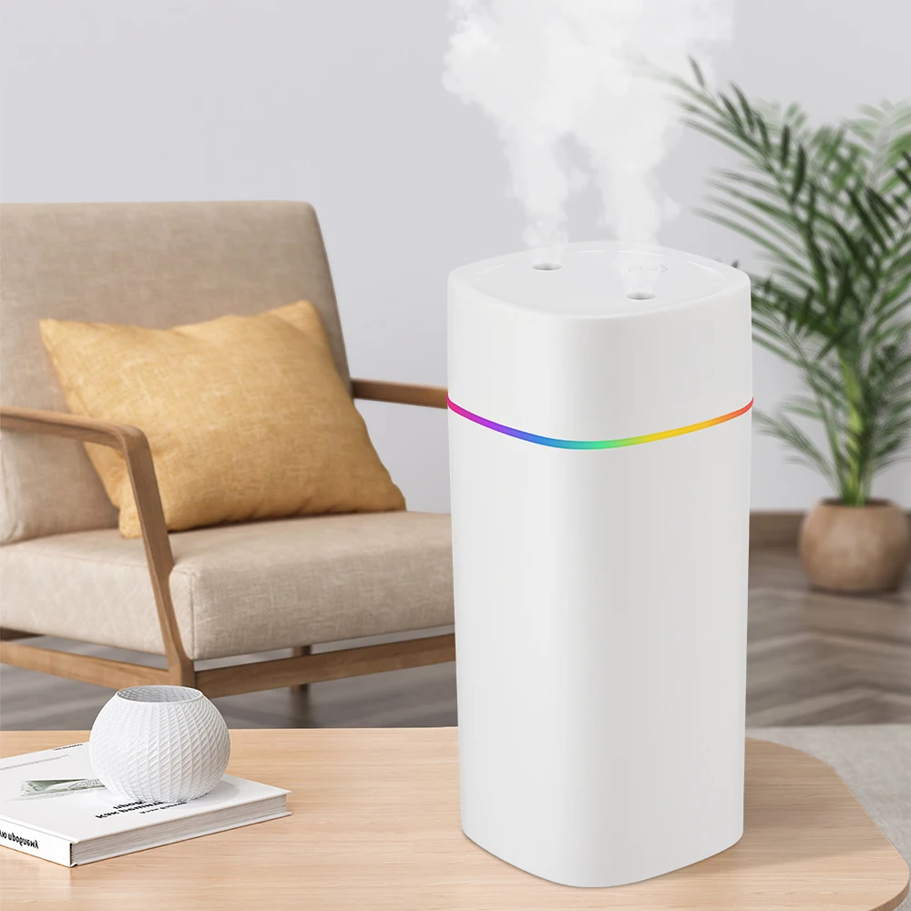 300/600ML USB Air Humidifier For Home Car With Colorful Night Light Large Capacity Essential Oil Aroma Diffuser Mist Sprayer