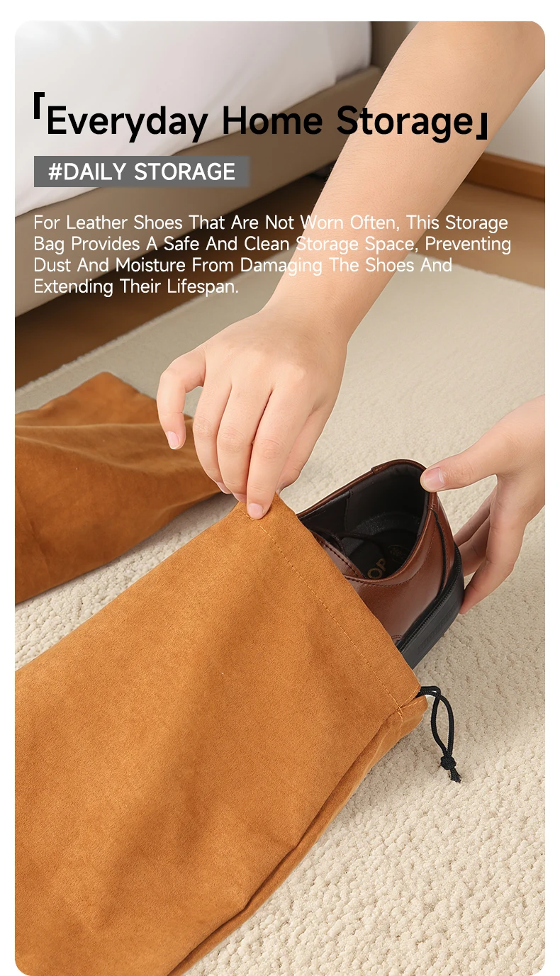 WEEDI 3/10Pack Shoe Storage Bags, Travel Accessories, Dustproof & Reusable, Flannel Shoe Pouch with Drawstring Travel Shoe Bags