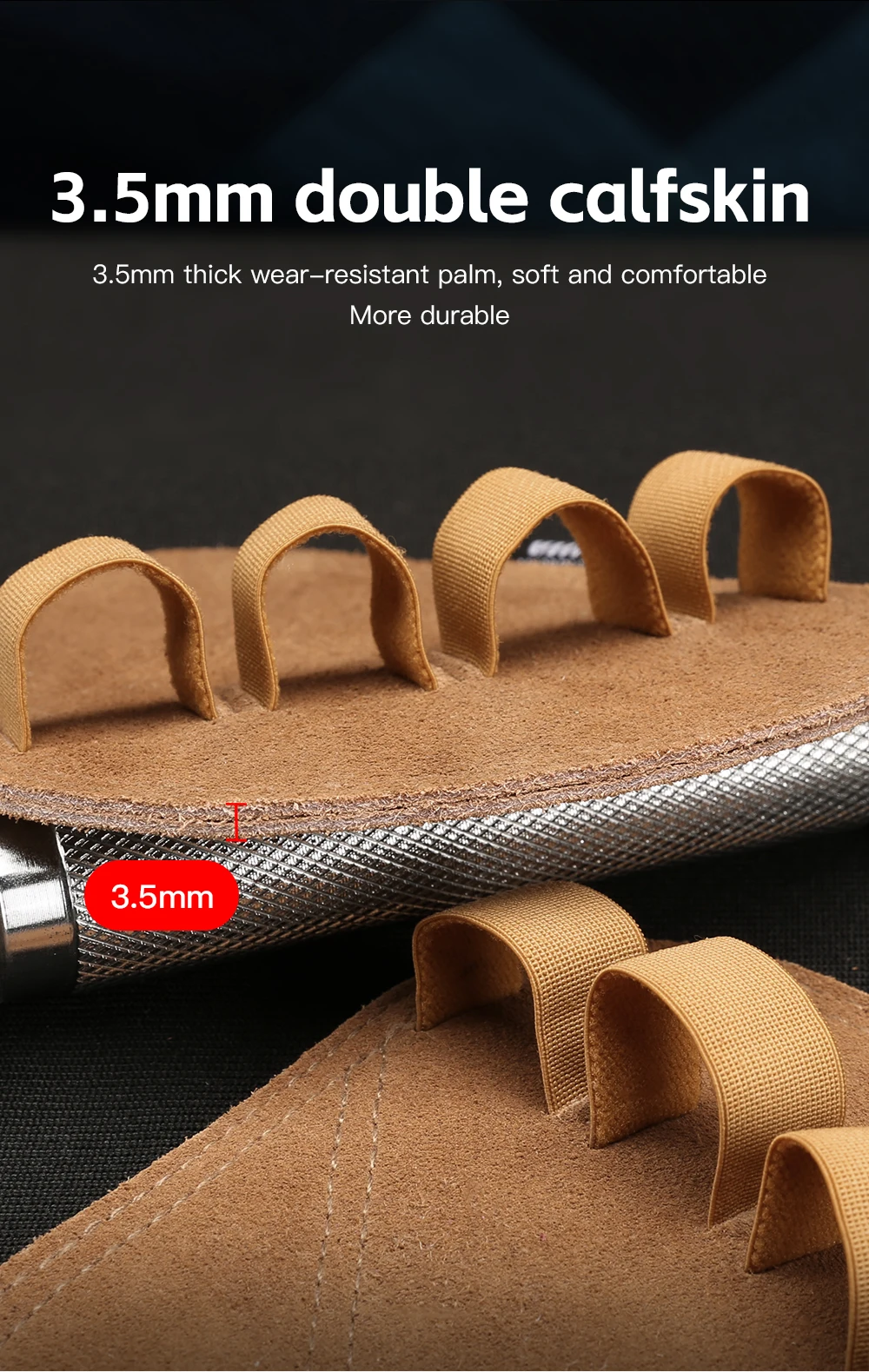Powerlifting Gym Gloves Breathable Horizontal Bar Booster Gloves Weightlifting Leather Palm Guard Fitness Gloves for Men Women