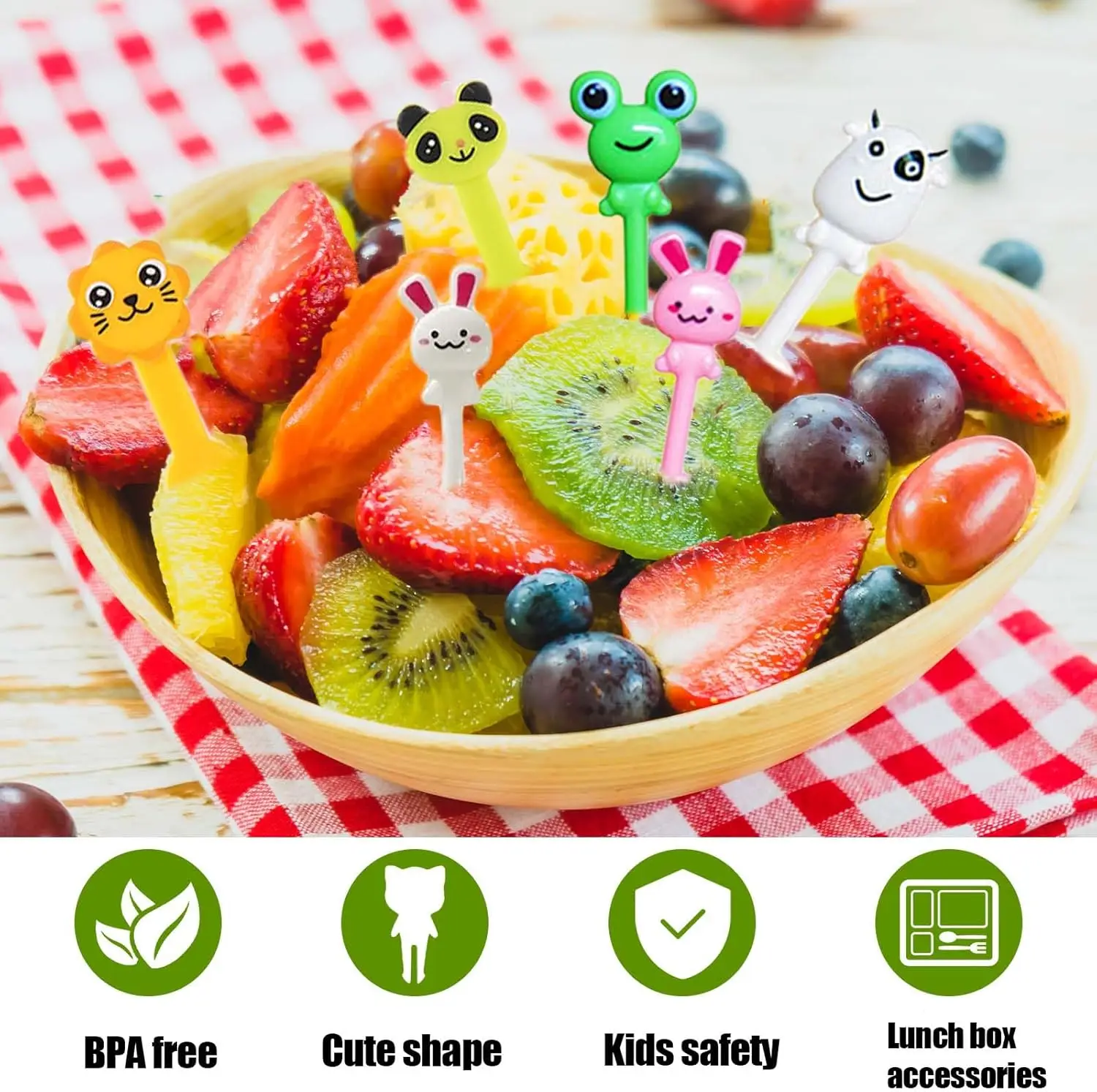 Small Fruit Forks For Children Kids Cute Animal Food Picks Snack Toothpicks Lunch Bento Box Accessories
