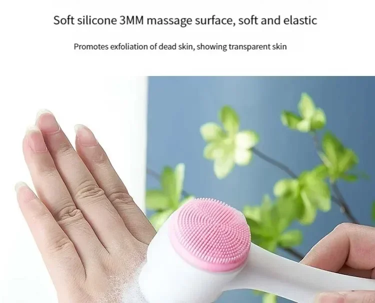 CNK Wholesale 3D Bilateral Cleanser Brush Facial Soft Manual Massage Silicone Facial Bristles Silicone Double Sided Face Brush