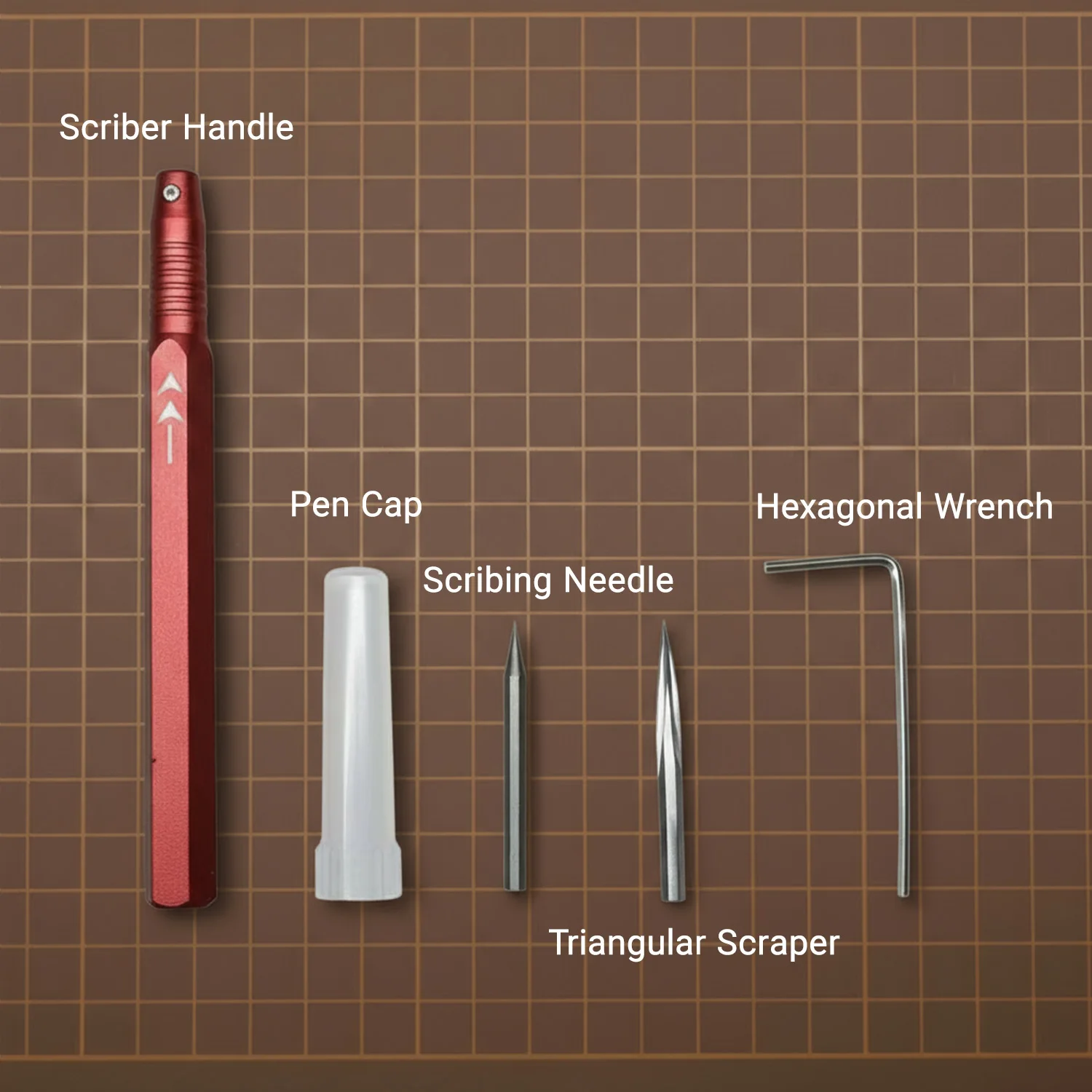 Model Scriber Tool Set with Scribing needle&TriangularScraper-Precision Panel Line Engraving Trimming tool forGundam,RG Models