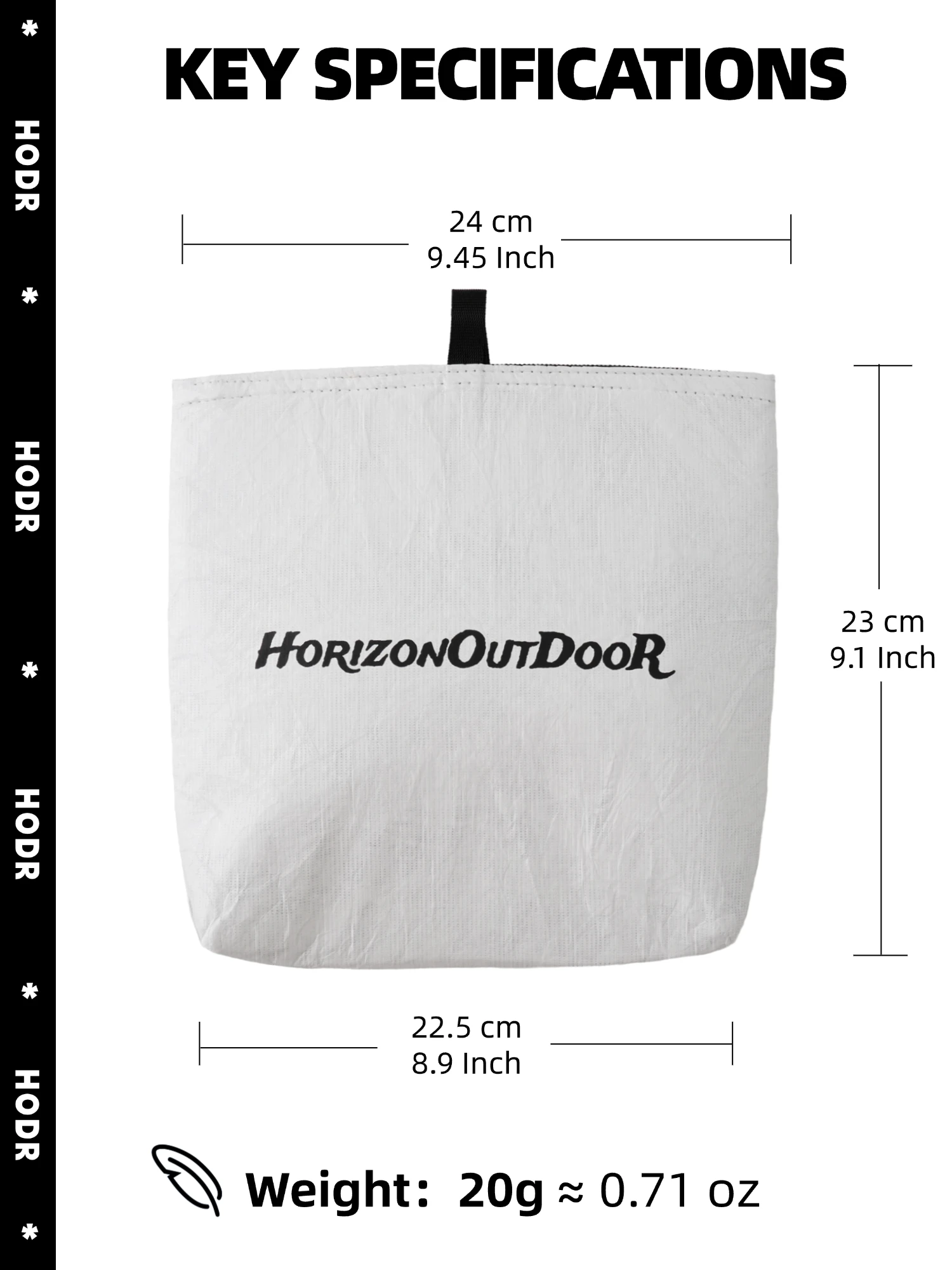 [HODRGEAR] Outdoor Tyvek® Insulated Food Pouch Ultralight Freeze-Dried Meal Cozy Warmer Bag Tear-Resistant Hiking Camping Gear