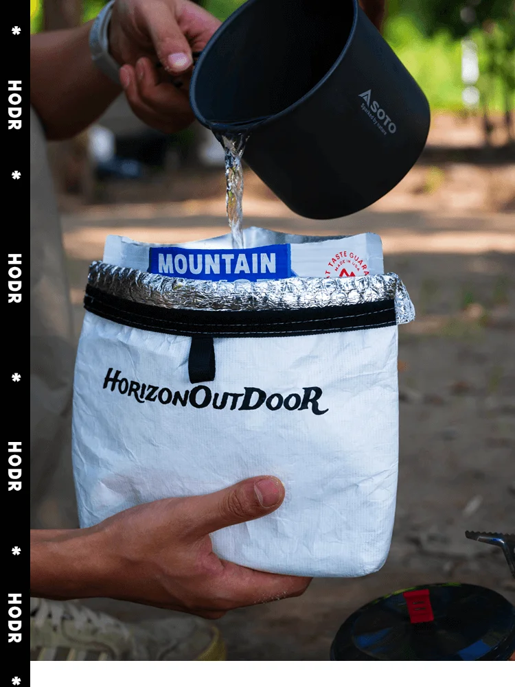 [HODRGEAR] Outdoor Tyvek® Insulated Food Pouch Ultralight Freeze-Dried Meal Cozy Warmer Bag Tear-Resistant Hiking Camping Gear