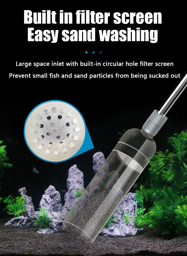 New Fish Tank Water Changer Sand Washer Water Pump Fish Tank Water Absorber Siphon Pipe Manual Water Changer Toilet
