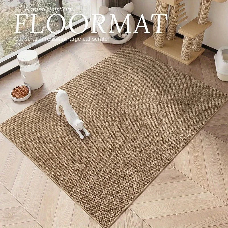 Imitation Sisal Cat Scratching Mat Can Be Cut to Size, Non-Slip, Pineapple Pattern, Wear-Resistant and Scratching Mat for Cats