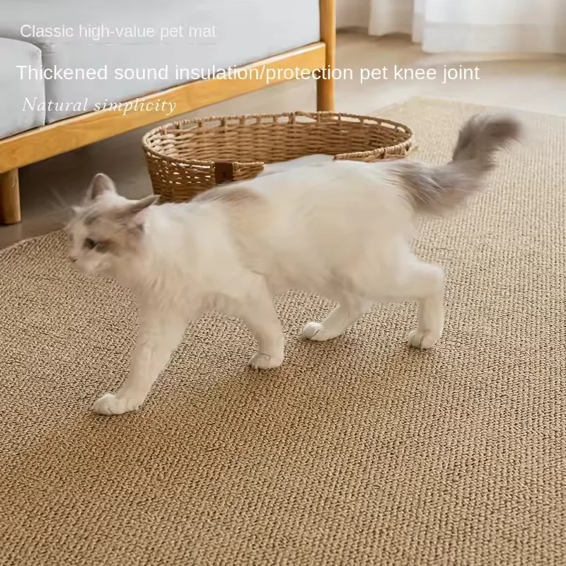 Imitation Sisal Cat Scratching Mat Can Be Cut to Size, Non-Slip, Pineapple Pattern, Wear-Resistant and Scratching Mat for Cats