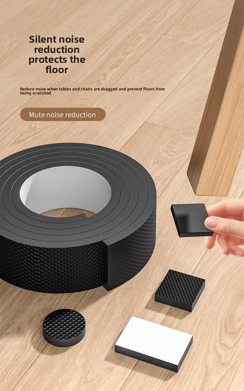 Thicken Non Slip Furniture Pads Self Adhesive Rubber Mute Mats Table Chair Foot Protection Pad Bumper Anti-Slip Pad DIY Shape