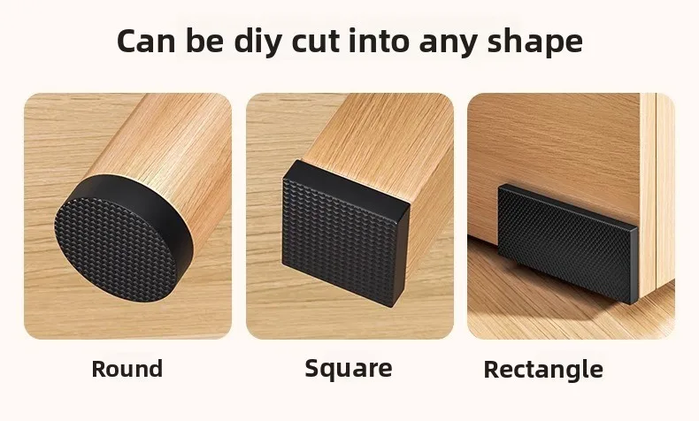Thicken Non Slip Furniture Pads Self Adhesive Rubber Mute Mats Table Chair Foot Protection Pad Bumper Anti-Slip Pad DIY Shape