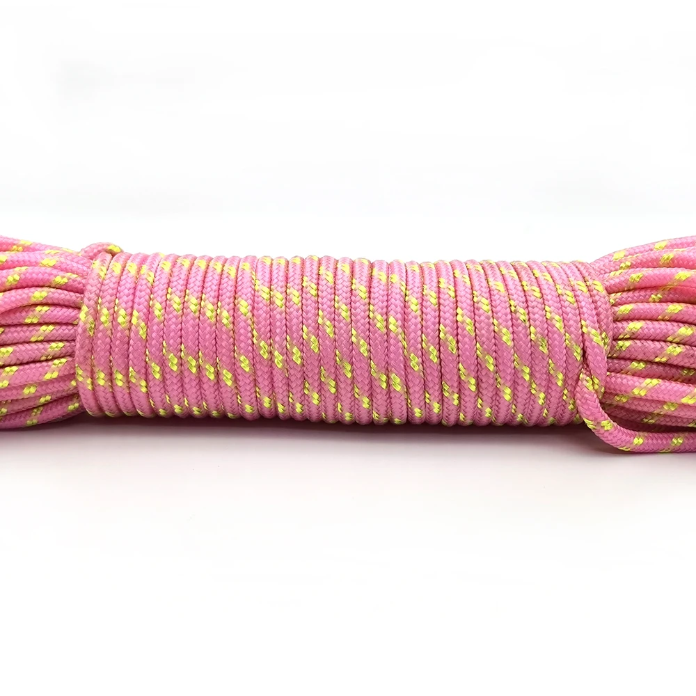 3mm Paracord, Outdoor Hiking and Camping Rope, Clothes Drying Rope, Bracelet Braided Rope, One Inner Core Pet Collar Rope