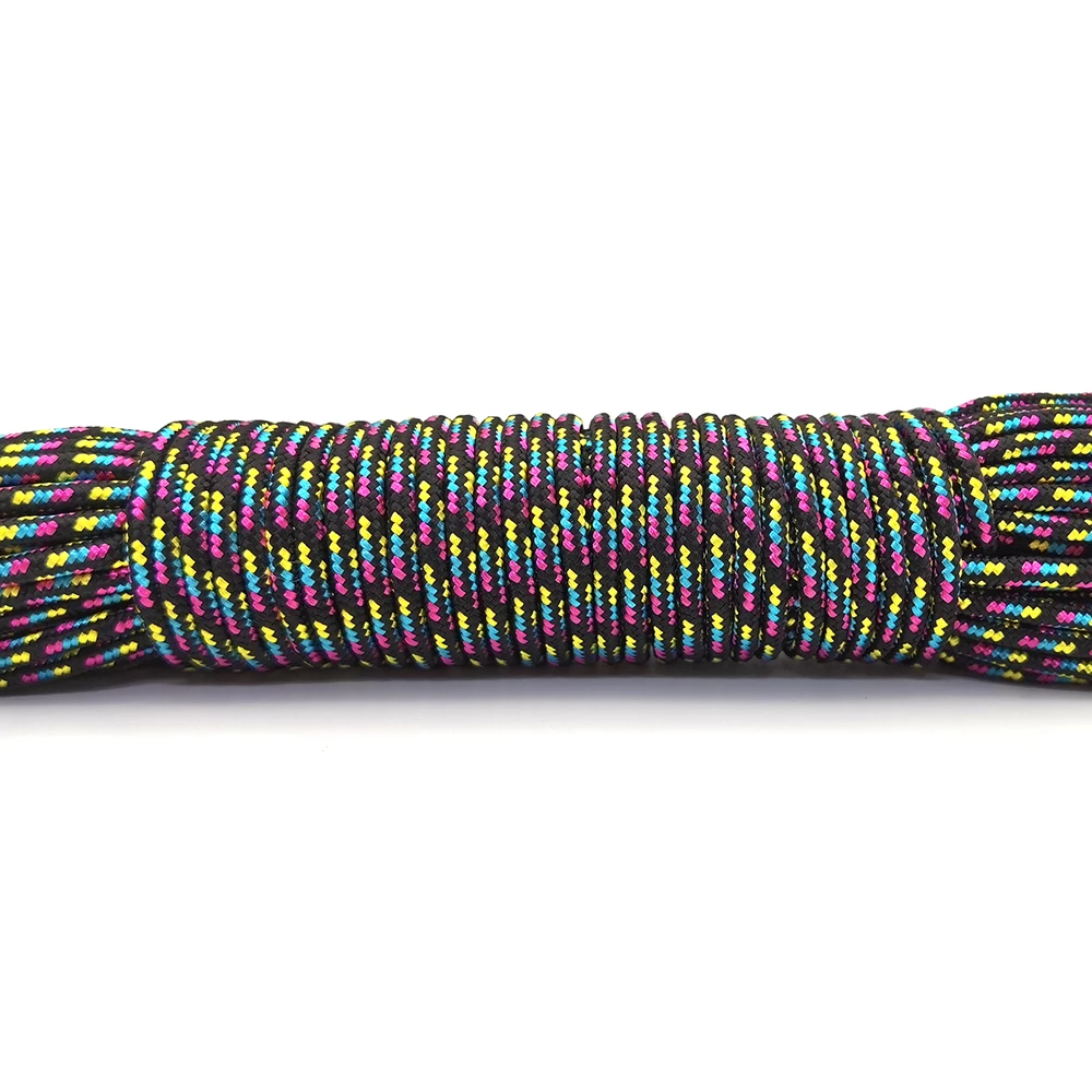 3mm Paracord, Outdoor Hiking and Camping Rope, Clothes Drying Rope, Bracelet Braided Rope, One Inner Core Pet Collar Rope