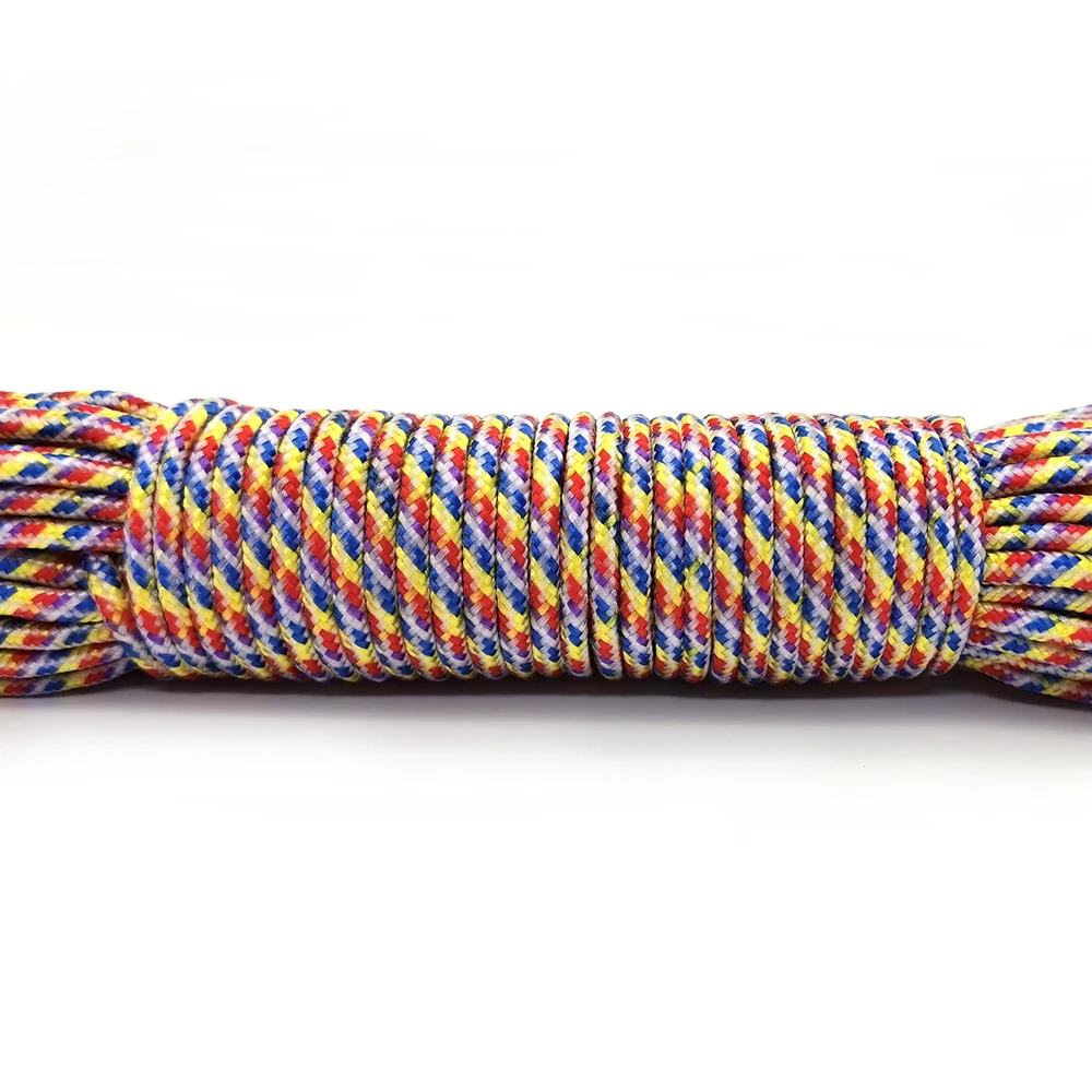 3mm Paracord, Outdoor Hiking and Camping Rope, Clothes Drying Rope, Bracelet Braided Rope, One Inner Core Pet Collar Rope