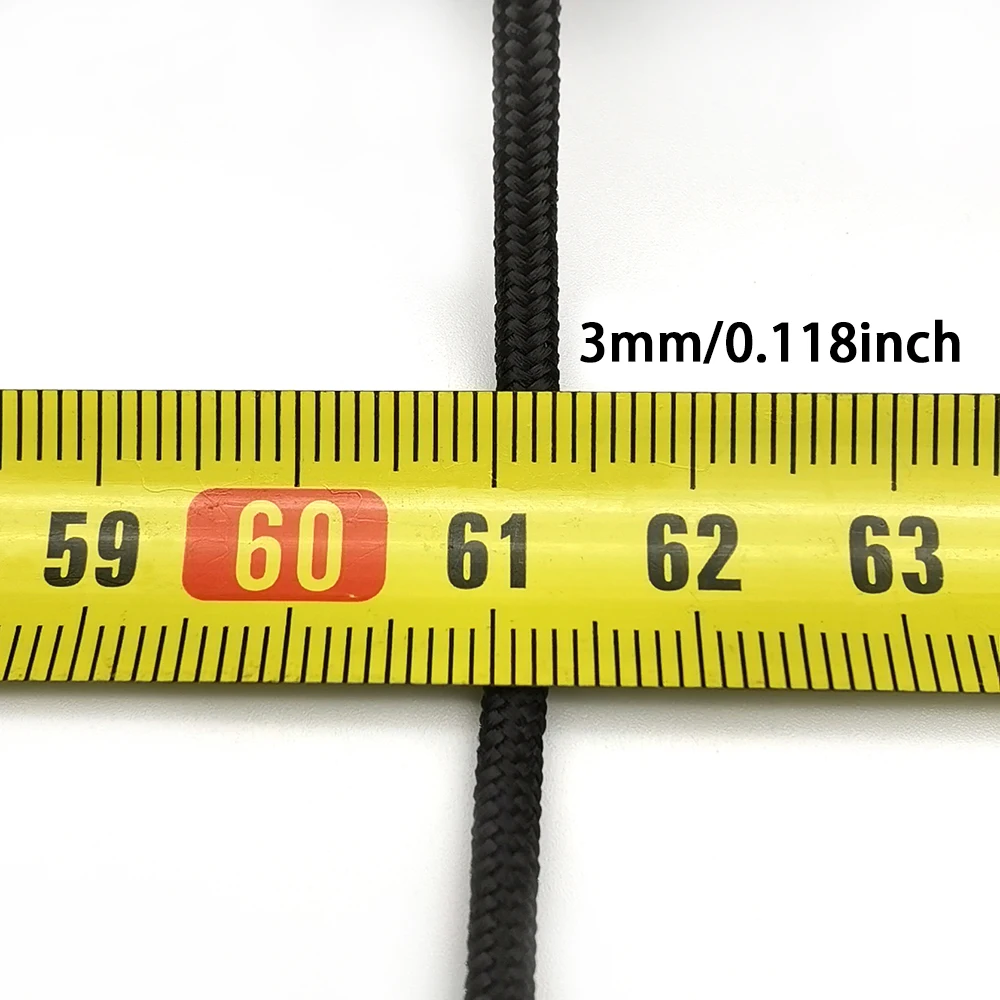 3mm Paracord, Outdoor Hiking and Camping Rope, Clothes Drying Rope, Bracelet Braided Rope, One Inner Core Pet Collar Rope