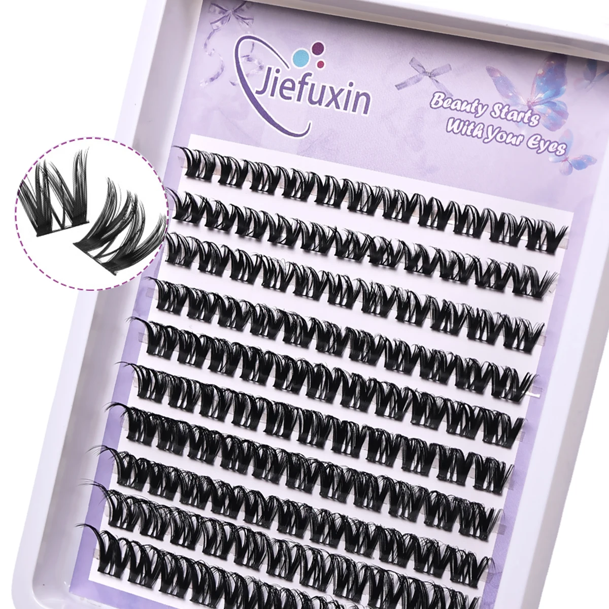 Lash Clusters Extensions Natural Look Lashes D Curl Fluffy Cluster Lashes DIY Eyelash