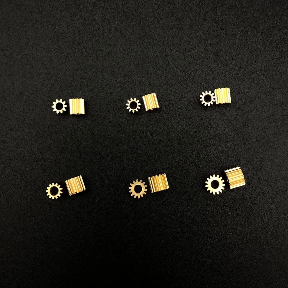 10Pc/Lot 10T 11T 12T 13T 14T 15T 0.3M Brass Gear Spur Pinion Mechanical Bore Hole Aperture 2mm 1.98mm 2A 1.5mm 1.48mm 1.5A H 4mm