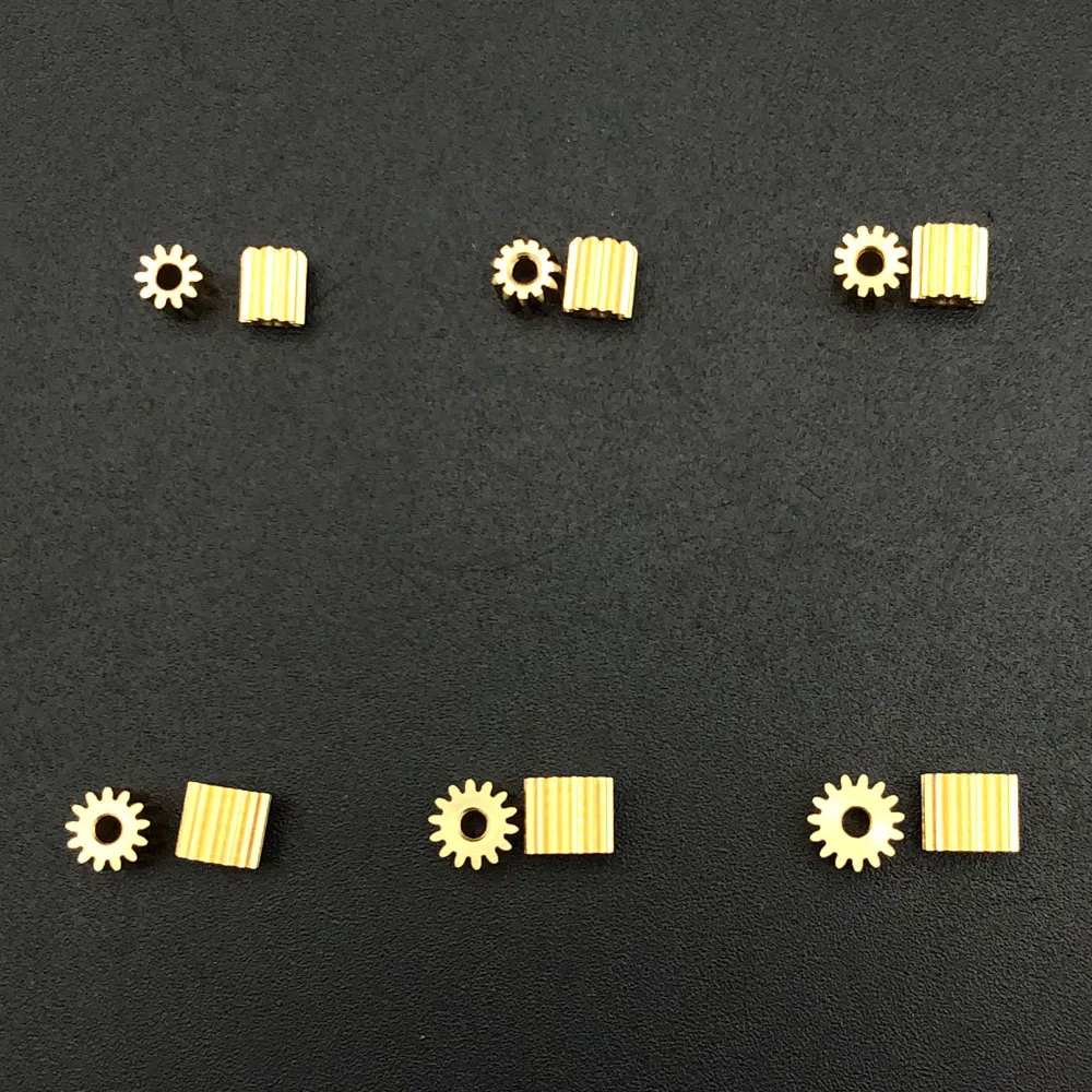 10Pc/Lot 10T 11T 12T 13T 14T 15T 0.3M Brass Gear Spur Pinion Mechanical Bore Hole Aperture 2mm 1.98mm 2A 1.5mm 1.48mm 1.5A H 4mm