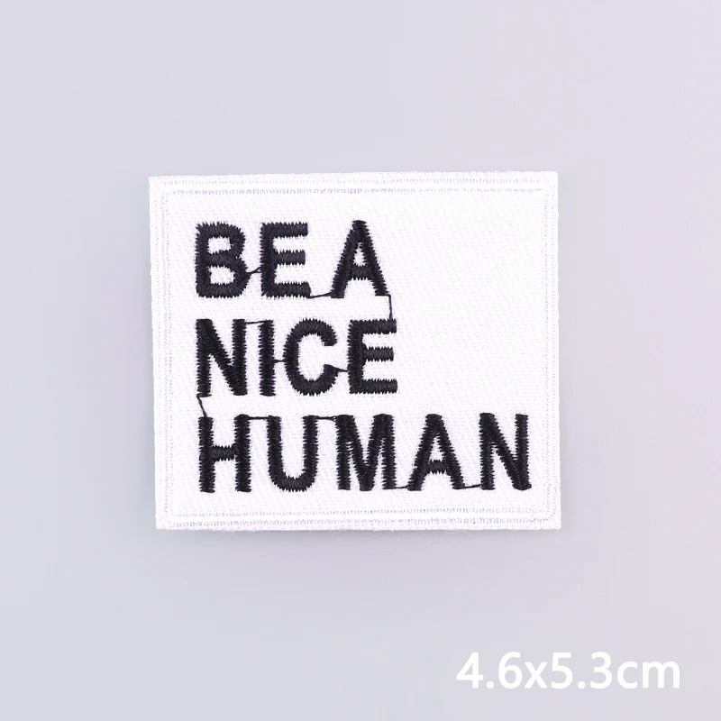 Colorful Letters Applique Iron On Patches For Clothing Stickers Cartoon Phrases Embroidered Patches On Clothes Fusible Badges