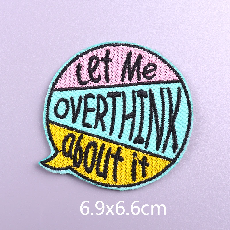 Colorful Letters Applique Iron On Patches For Clothing Stickers Cartoon Phrases Embroidered Patches On Clothes Fusible Badges