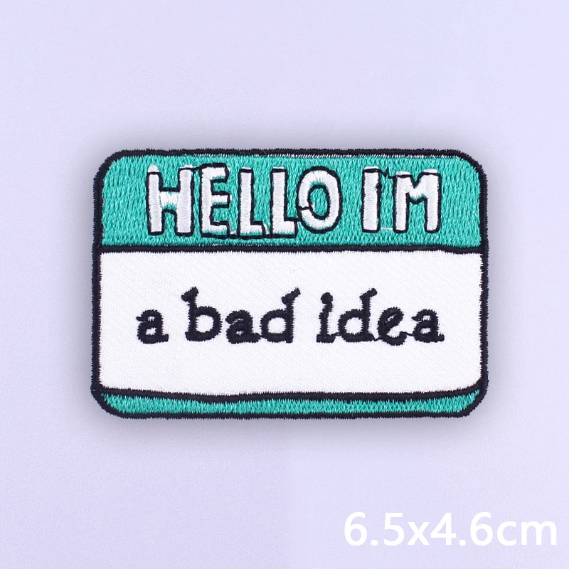Colorful Letters Applique Iron On Patches For Clothing Stickers Cartoon Phrases Embroidered Patches On Clothes Fusible Badges
