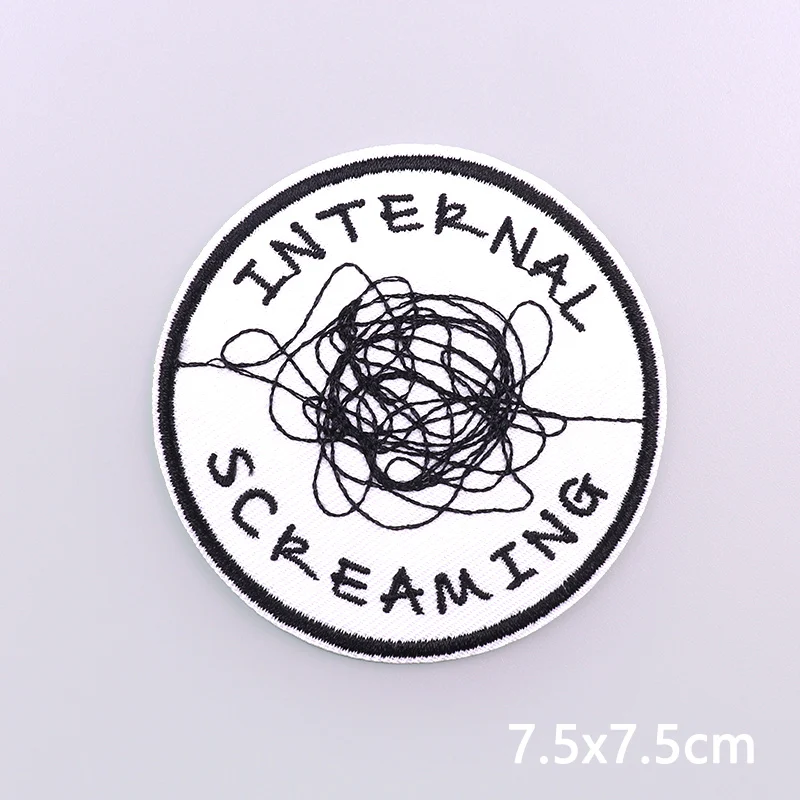 Colorful Letters Applique Iron On Patches For Clothing Stickers Cartoon Phrases Embroidered Patches On Clothes Fusible Badges