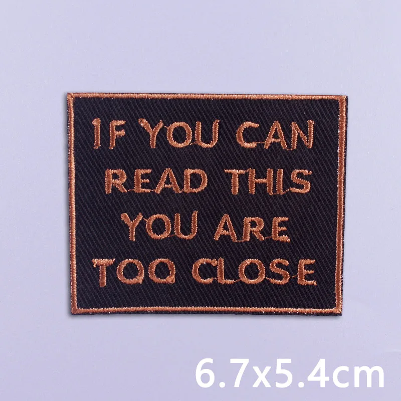 Colorful Letters Applique Iron On Patches For Clothing Stickers Cartoon Phrases Embroidered Patches On Clothes Fusible Badges