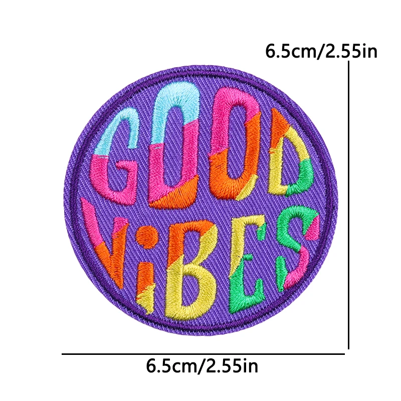 Colorful Letters Applique Iron On Patches For Clothing Stickers Cartoon Phrases Embroidered Patches On Clothes Fusible Badges