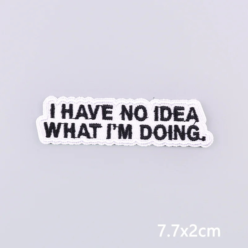 Colorful Letters Applique Iron On Patches For Clothing Stickers Cartoon Phrases Embroidered Patches On Clothes Fusible Badges