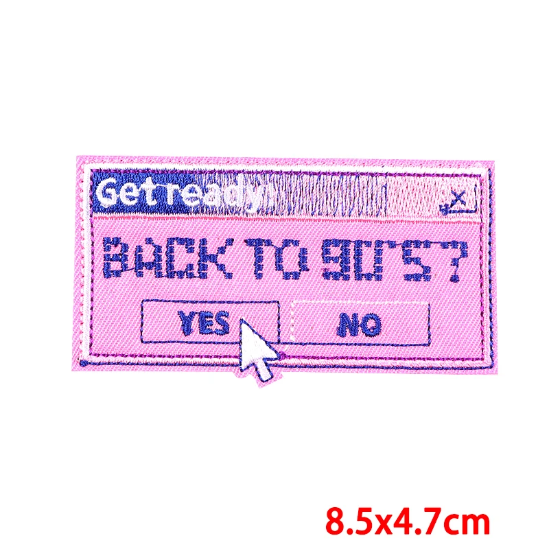 Colorful Letters Applique Iron On Patches For Clothing Stickers Cartoon Phrases Embroidered Patches On Clothes Fusible Badges