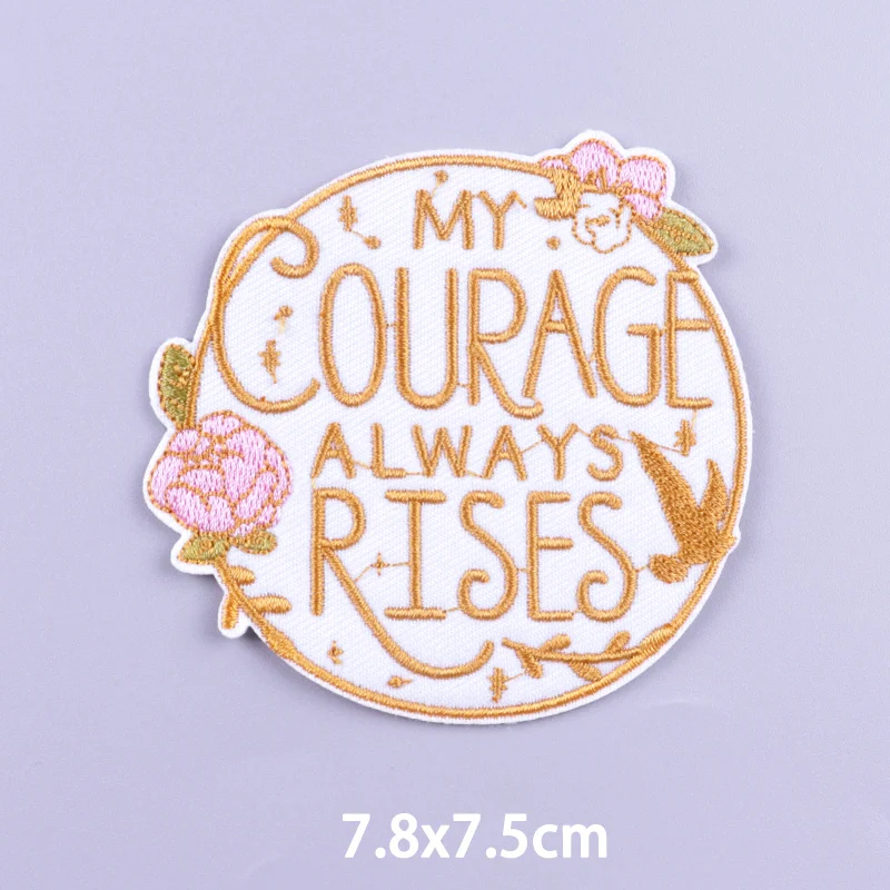 Colorful Letters Applique Iron On Patches For Clothing Stickers Cartoon Phrases Embroidered Patches On Clothes Fusible Badges