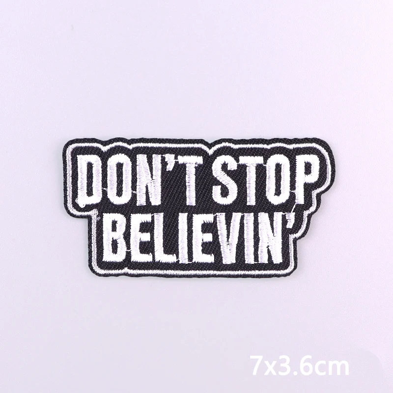 Colorful Letters Applique Iron On Patches For Clothing Stickers Cartoon Phrases Embroidered Patches On Clothes Fusible Badges