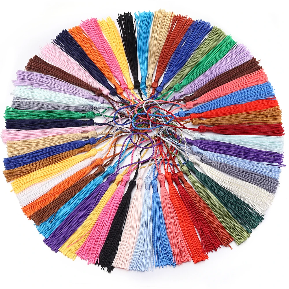 30pcs 13cm Hanging Rope Polyester Tassel Fringe Soft Flossy Tassel For DIY Bookmark Keychain Pendants Jewelry Making Accessories