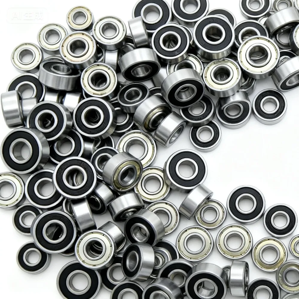 10Pcs|20Pcs 608 ZZ 608RS Ball Bearings Metal Double Shielded Miniature Deep Groove Skateboard Ball Bearings 8mm X 22mm X 7mm