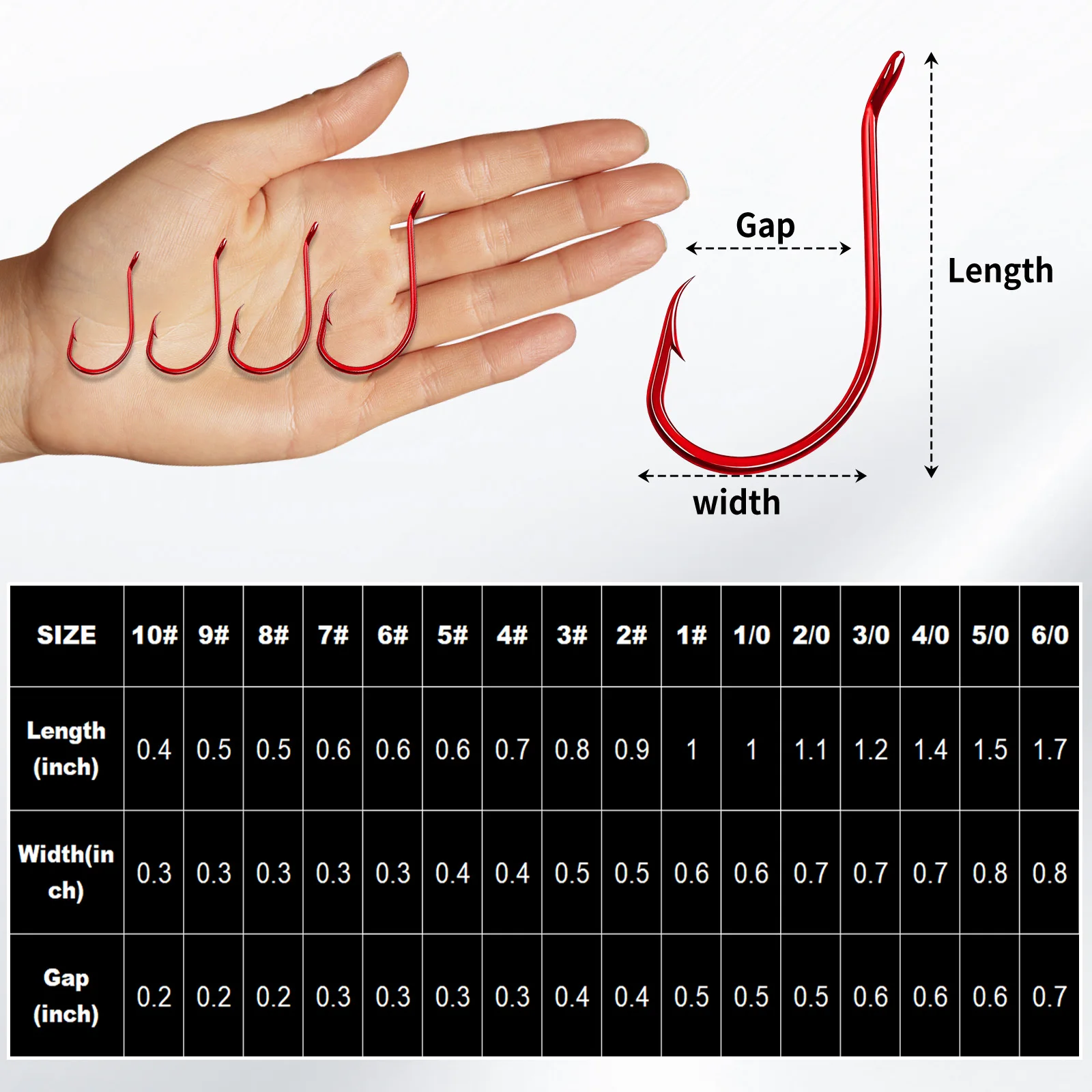 FishTrip Red Octopus Hooks 25-100PCS Circle Hook Offset 2X Strong Live Bait Barbed Carp Hook Saltwater Freshwater Catfish Bass